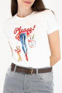 Picture of PLEASE T-SHIRT - T76 329 - WHITE